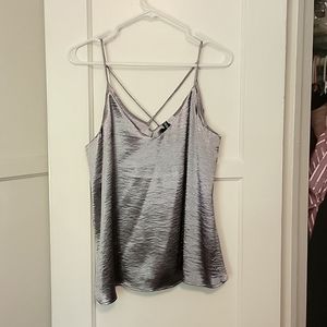 H & M silver top
